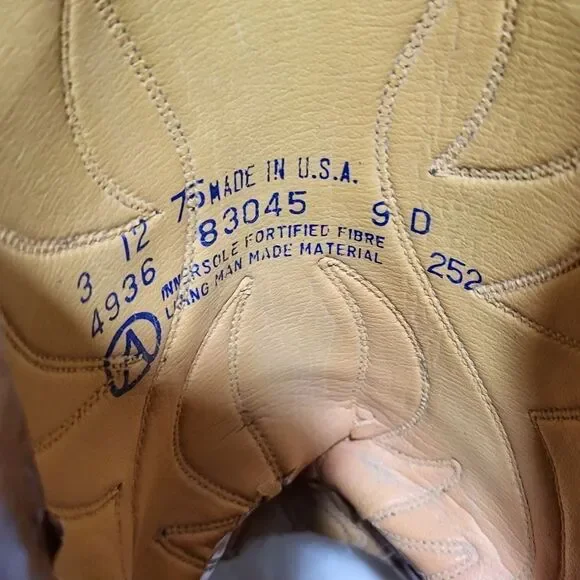 Acme Men's Leather Western Cowboy Boots Size 9D - Picture 7 of 10